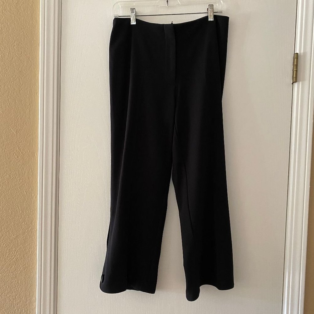 joseph ribkoff black pants w/ button detail on sides